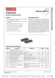 FSB50325TD datasheet pdf Fairchild Semiconductor