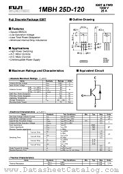 1MBH25D-120 datasheet pdf Fuji Electric