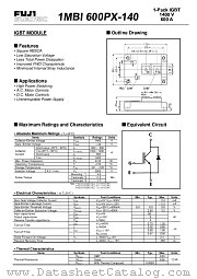 1MBI600PX-140 datasheet pdf Fuji Electric