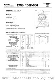 2MBI150F-060 datasheet pdf Fuji Electric