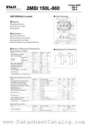 2MBI150L-060 datasheet pdf Fuji Electric