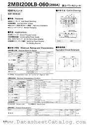 2MBI200LB-060 datasheet pdf Fuji Electric