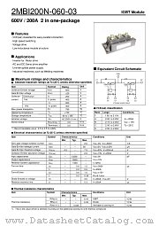 2MBI200N-060-03 datasheet pdf Fuji Electric