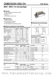 2MBI300N-060 datasheet pdf Fuji Electric