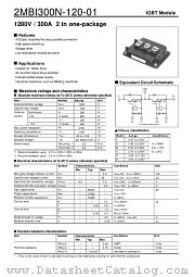 2MBI300N-120-01 datasheet pdf Fuji Electric