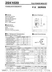 2SK1020 datasheet pdf Fuji Electric