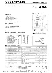 2SK1087-MR datasheet pdf Fuji Electric