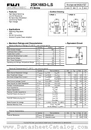2SK1663-L datasheet pdf Fuji Electric