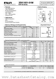 2SK1821-01M datasheet pdf Fuji Electric