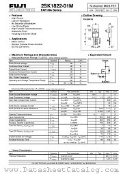 2SK1822-01M datasheet pdf Fuji Electric