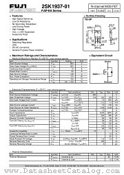 2SK1937-01 datasheet pdf Fuji Electric