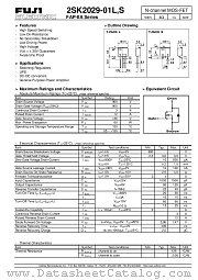 2SK2029-01S datasheet pdf Fuji Electric