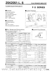 2SK2051-S datasheet pdf Fuji Electric