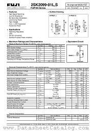 2SK2099-01L datasheet pdf Fuji Electric