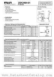 2SK2494-01 datasheet pdf Fuji Electric