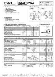 2SK2516-01S datasheet pdf Fuji Electric