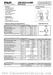 2SK2524-01MR datasheet pdf Fuji Electric