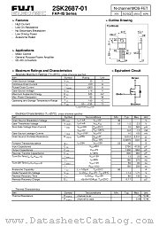 2SK2687-01 datasheet pdf Fuji Electric