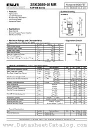 2SK2689-01MR datasheet pdf Fuji Electric