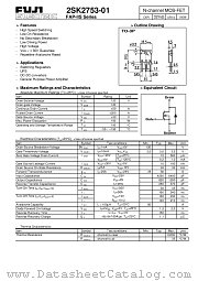 2SK2753-01 datasheet pdf Fuji Electric