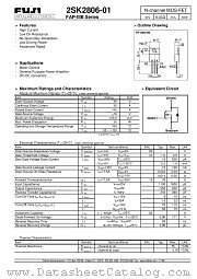 2SK2806 datasheet pdf Fuji Electric