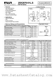 2SK2870-01S datasheet pdf Fuji Electric