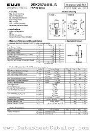 2SK2874-01L datasheet pdf Fuji Electric