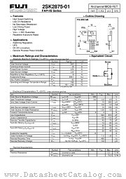 2SK2875-01 datasheet pdf Fuji Electric