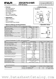 2SK2876-01MR datasheet pdf Fuji Electric
