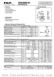 2SK2898-01 datasheet pdf Fuji Electric