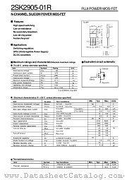 2SK2905-01R datasheet pdf Fuji Electric