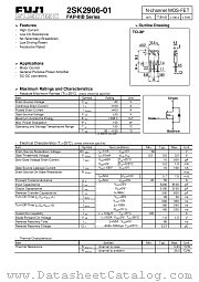 2SK2906-01 datasheet pdf Fuji Electric