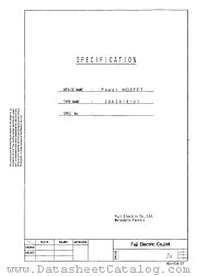 2SK2918-01 datasheet pdf Fuji Electric