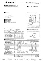 2SK905 datasheet pdf Fuji Electric