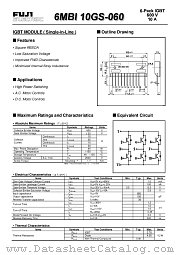 6MBI10GS-060 datasheet pdf Fuji Electric