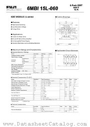 6MBI15L-060 datasheet pdf Fuji Electric