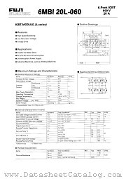 6MBI20L-060 datasheet pdf Fuji Electric