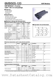6MBI50S-120 datasheet pdf Fuji Electric