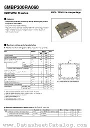 6MBP300RA060 datasheet pdf Fuji Electric