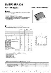 6MBP75RA120 datasheet pdf Fuji Electric