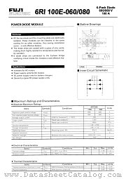 6RI100E-080 datasheet pdf Fuji Electric