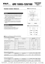 6RI100G-160 datasheet pdf Fuji Electric