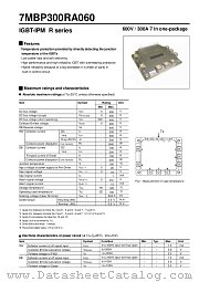 7MBP300RA060 datasheet pdf Fuji Electric