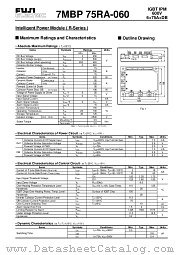 7MBP75RA-060 datasheet pdf Fuji Electric