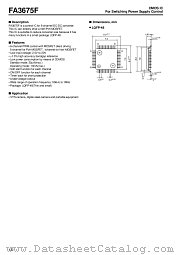 FA3675F datasheet pdf Fuji Electric