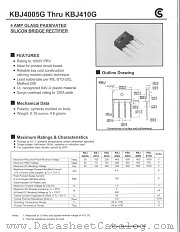 KBJ408G datasheet pdf Fuji Electric