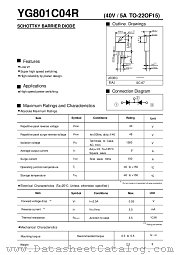 YG801C04R datasheet pdf Fuji Electric