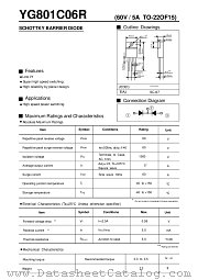 YG801C06R datasheet pdf Fuji Electric
