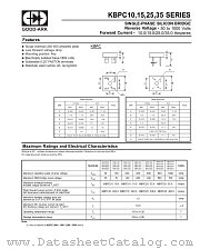 KBPC10 datasheet pdf GOOD-ARK Electronics