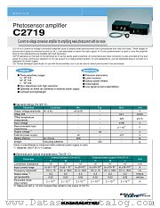 C2719 datasheet pdf Hamamatsu Corporation